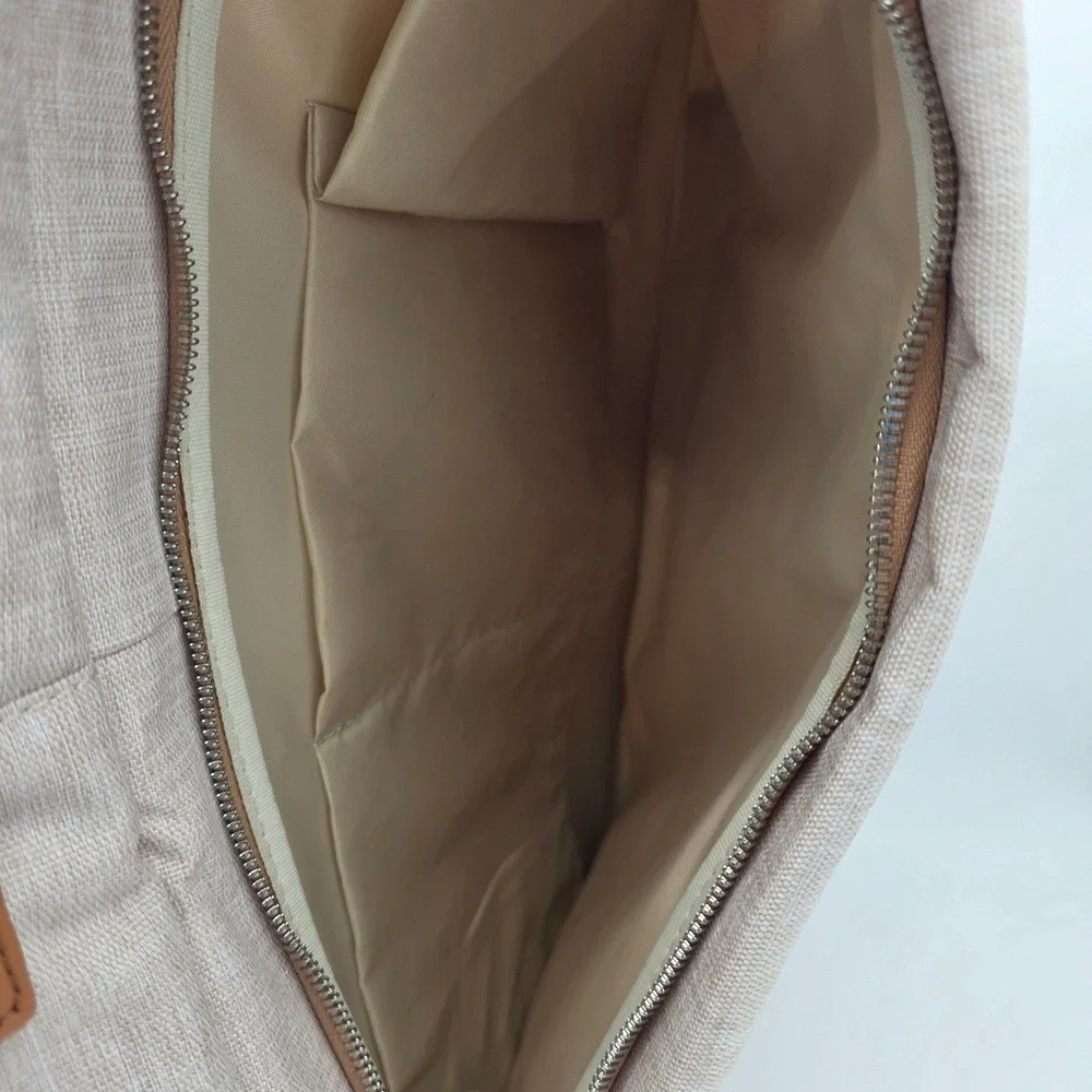 Nordace Siena Smart Backpack Beige ‎  Laptop Charging Travel Bag Luxury Neutral